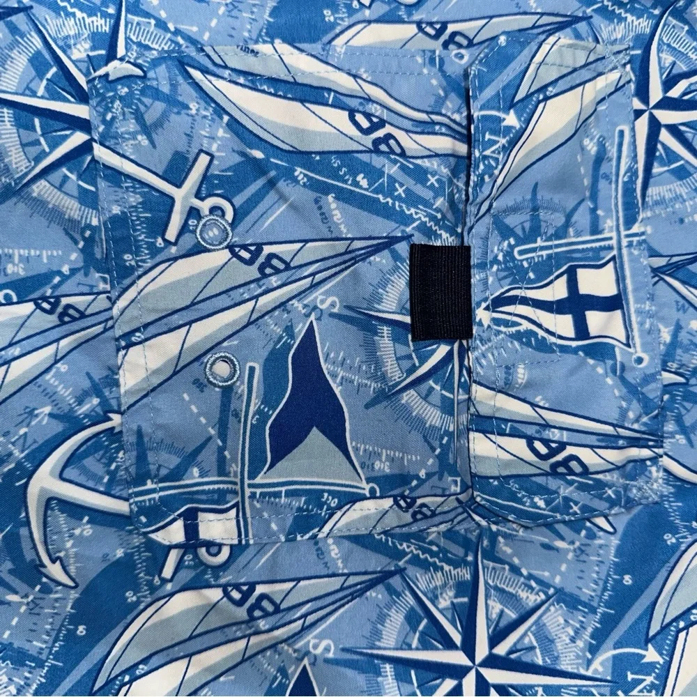 Vineyard Vines Blue Nautical Swim Trunks mens‎ XXL